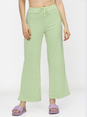 METRONAUT Regular Fit Women Polyester Light Green Trousers