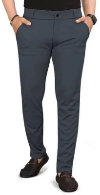 MAANU Slim Fit Men Grey Trousers