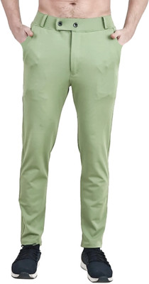 TopQore Regular Fit Men Green Trousers