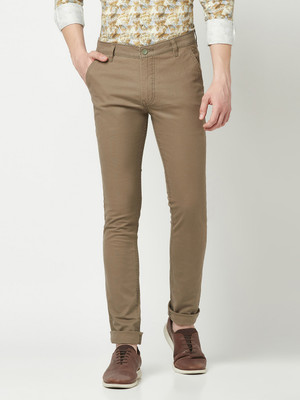 CRIMSOUNE CLUB Regular Fit Men Brown Trousers