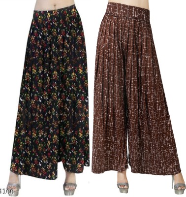 Fashion Bazaar Flared Women Black, Brown Trousers