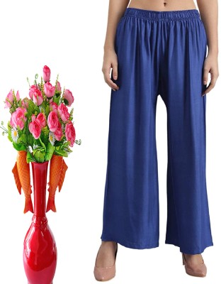 Ashrit Relaxed Women Dark Blue Trousers