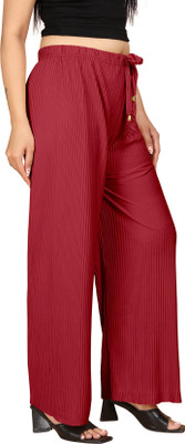 payaltextile Regular Fit Women Maroon Trousers