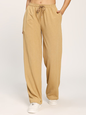 AUMBE Relaxed Women Beige Trousers