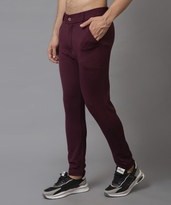 ynam Regular Fit Men Maroon Trousers