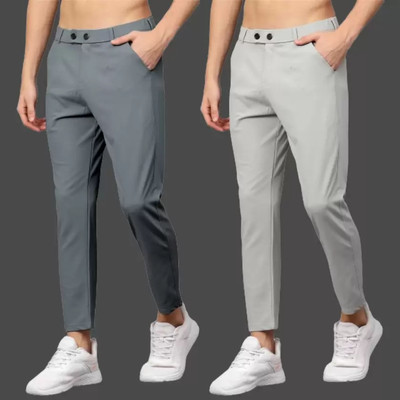 We Perfect Slim Fit Men Grey, Grey Trousers