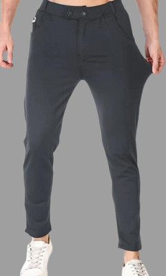 PTC CREATION Slim Fit Men Grey Trousers