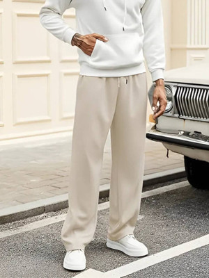 ROMFIQUE Relaxed Men Beige Trousers