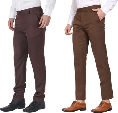 SYLZON Slim Fit Men Multicolor Trousers