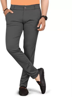 lapataclub Regular Fit Men Grey Trousers