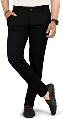 APM APPAREL Regular Fit Men Black Trousers