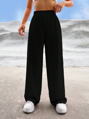NUCOUTHS Regular Fit Women Black Trousers
