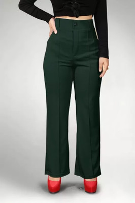 ynam Regular Fit Women Green Trousers
