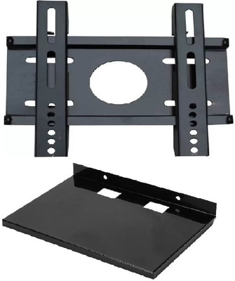 ANTHEM Combo of Settop Box Stand Rack and Wall Bracket Mount for upto 32 inch LEDLCD TV Fixed TV Mount