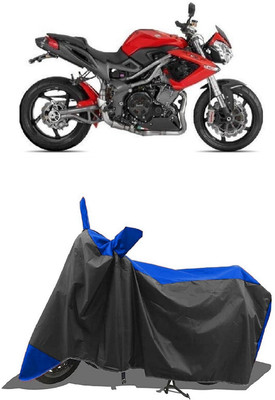 SUGASHRI Waterproof Two Wheeler Cover for DSK Benelli(TNT R, Blue, Black)