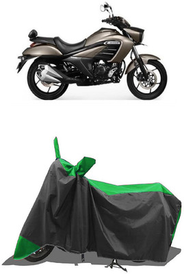 SUGASHRI Waterproof Two Wheeler Cover for Suzuki(intruder 150, Green, Black)