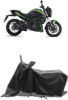 SUGASHRI Waterproof Two Wheeler Cover for Bajaj(Dominar 250, Grey, Black)