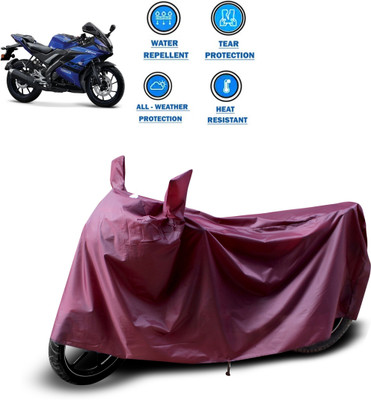 CODOKI Waterproof Two Wheeler Cover for Yamaha(R15, Maroon)