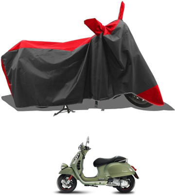 SK AUTO Two Wheeler Cover for TVS(Red, Black)