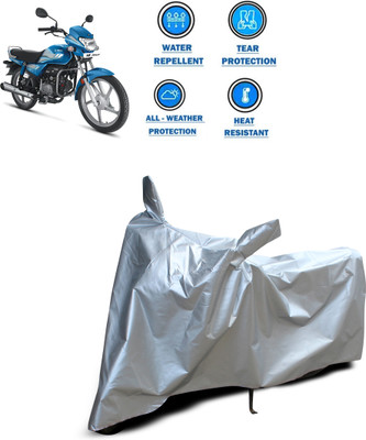 CODOKI Two Wheeler Cover for Hero(HF Deluxe Eco, Silver)