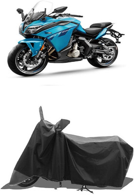 SUGASHRI Waterproof Two Wheeler Cover for CFMoto(650GT BS6, Grey, Black)
