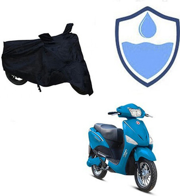 HYBRIDS COLLECTION Waterproof Two Wheeler Cover for Hero(Electric, Black)