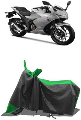 SUGASHRI Waterproof Two Wheeler Cover for Suzuki(Gixxer SF 250, Green, Black)