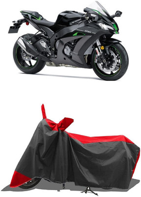 SUGASHRI Waterproof Two Wheeler Cover for Kawasaki(Ninja ZX-10R SE, Red, Black)
