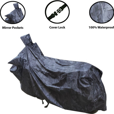 SK AUTO Waterproof Two Wheeler Cover for Honda(Activa 125, Black)