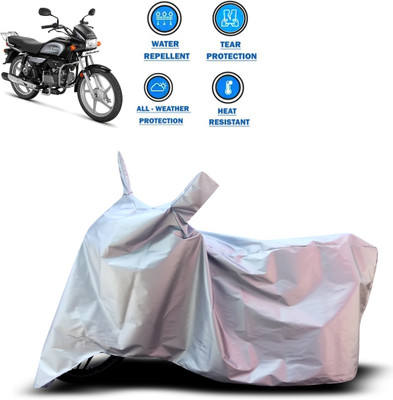 CODOKI Two Wheeler Cover for Hero(Splendor, Silver)