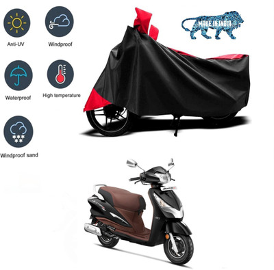 SK AUTO Waterproof Two Wheeler Cover for Hero(Destini 125, Red, Black)