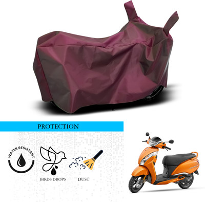 ANTHUB Waterproof Two Wheeler Cover for TVS(Jupiter 125, Maroon)