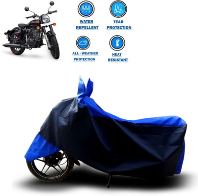 CODOKI Two Wheeler Cover for Royal Enfield(Classic 350, Blue)