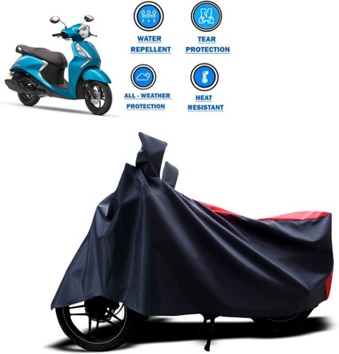 CODOKI Two Wheeler Cover for Yamaha(Fascino 125 FI, Red)