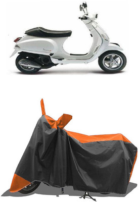 SUGASHRI Waterproof Two Wheeler Cover for Piaggio(Piaggio Vespa, Orange, Black)