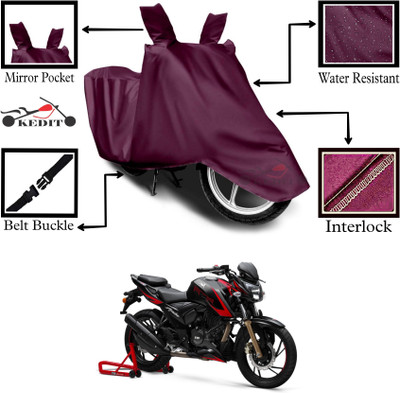 SK AUTO Two Wheeler Cover for TVS(Apache RTR 160 4V, Maroon)