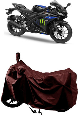 SUGASHRI Waterproof Two Wheeler Cover for Yamaha(YZF R15 V3 Moto GP Edition BS6, Maroon)