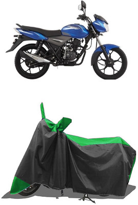 SUGASHRI Waterproof Two Wheeler Cover for Bajaj(Discover 110, Green, Black)