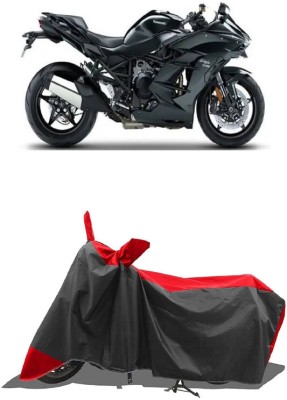 SUGASHRI Waterproof Two Wheeler Cover for Kawasaki(Ninja H2 BS6, Red, Black)