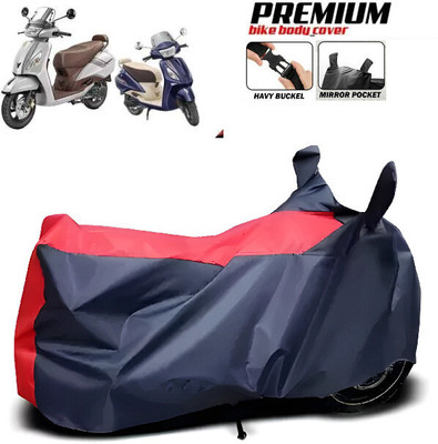 SK AUTO Waterproof Two Wheeler Cover for TVS(Jupiter, Red, Blue)