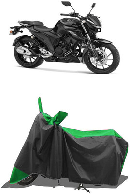 SUGASHRI Waterproof Two Wheeler Cover for Yamaha(FZ-25, Green, Black)