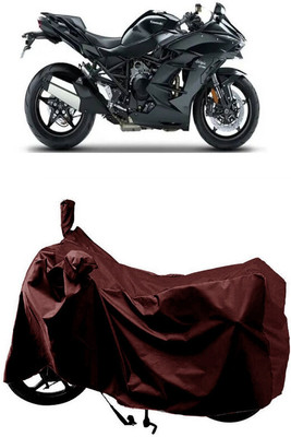 SUGASHRI Waterproof Two Wheeler Cover for Kawasaki(Ninja H2 SX BS6, Maroon)