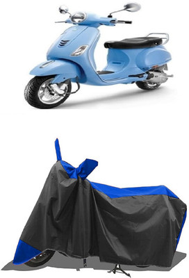 SUGASHRI Waterproof Two Wheeler Cover for Piaggio(Vespa VXL, Blue, Black)