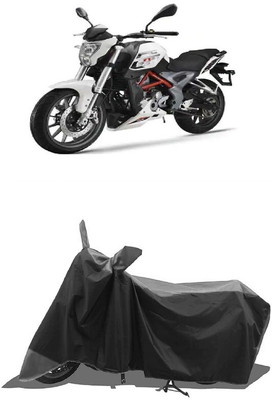 SUGASHRI Waterproof Two Wheeler Cover for DSK Benelli(TNT 25, Grey, Black)