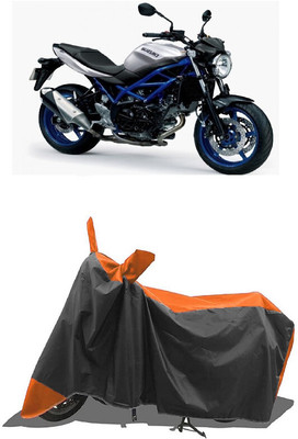 SUGASHRI Waterproof Two Wheeler Cover for Suzuki(SV 650, Orange, Black)