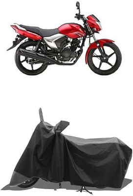 SUGASHRI Waterproof Two Wheeler Cover for Yamaha(Saluto BS6, Grey, Black)