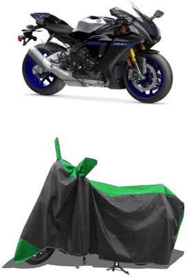 SUGASHRI Waterproof Two Wheeler Cover for Yamaha(YZF R1 M, Green, Black)