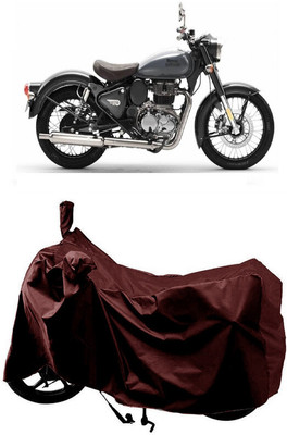 SUGASHRI Waterproof Two Wheeler Cover for Royal Enfield(350 BS6, Maroon)