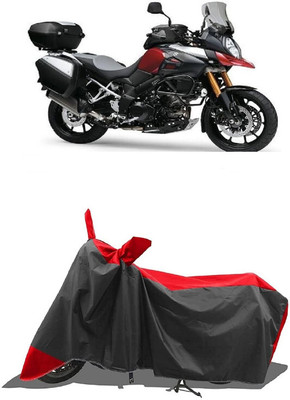 SUGASHRI Waterproof Two Wheeler Cover for Suzuki(V Strom 1000, Red, Black)