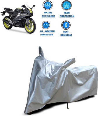 GOSHIV-car and bike accessories Two Wheeler Cover for Yamaha(Silver)
